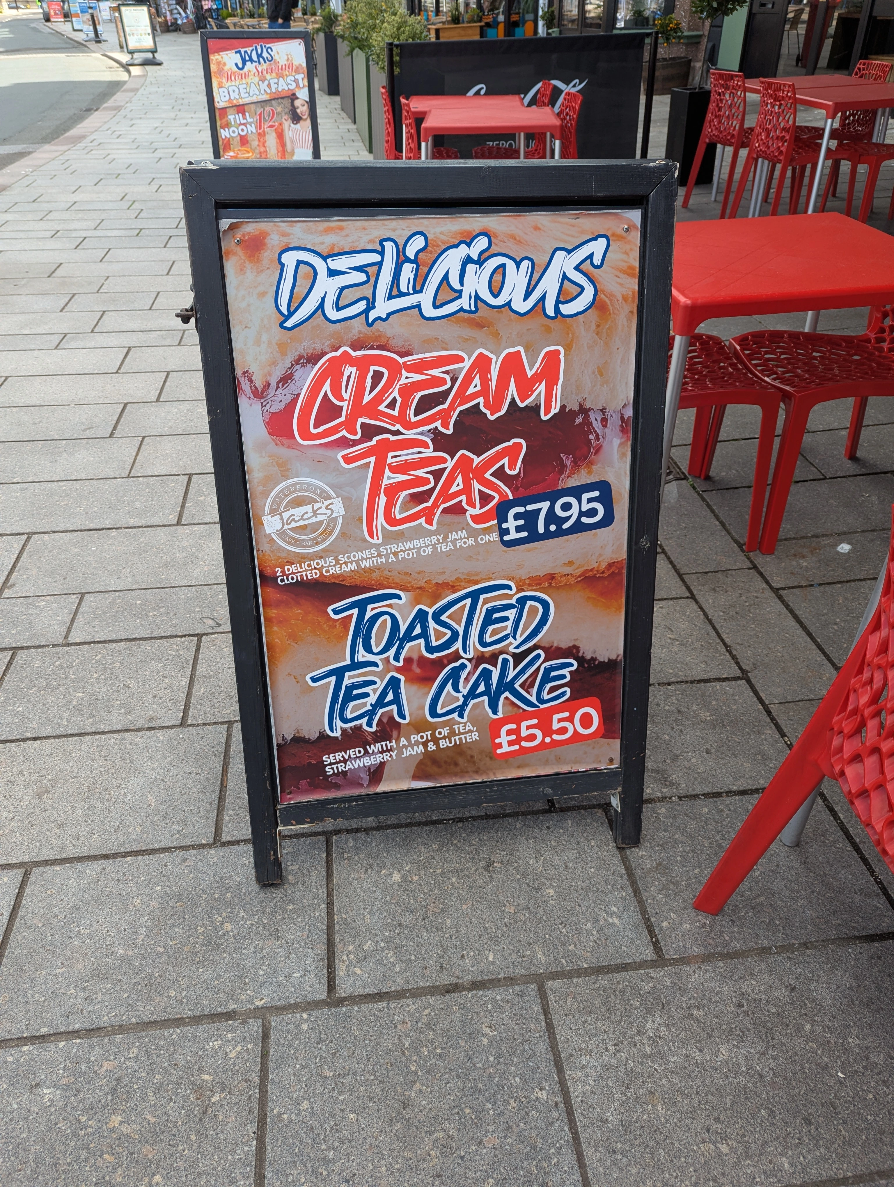 A sign for cream tea